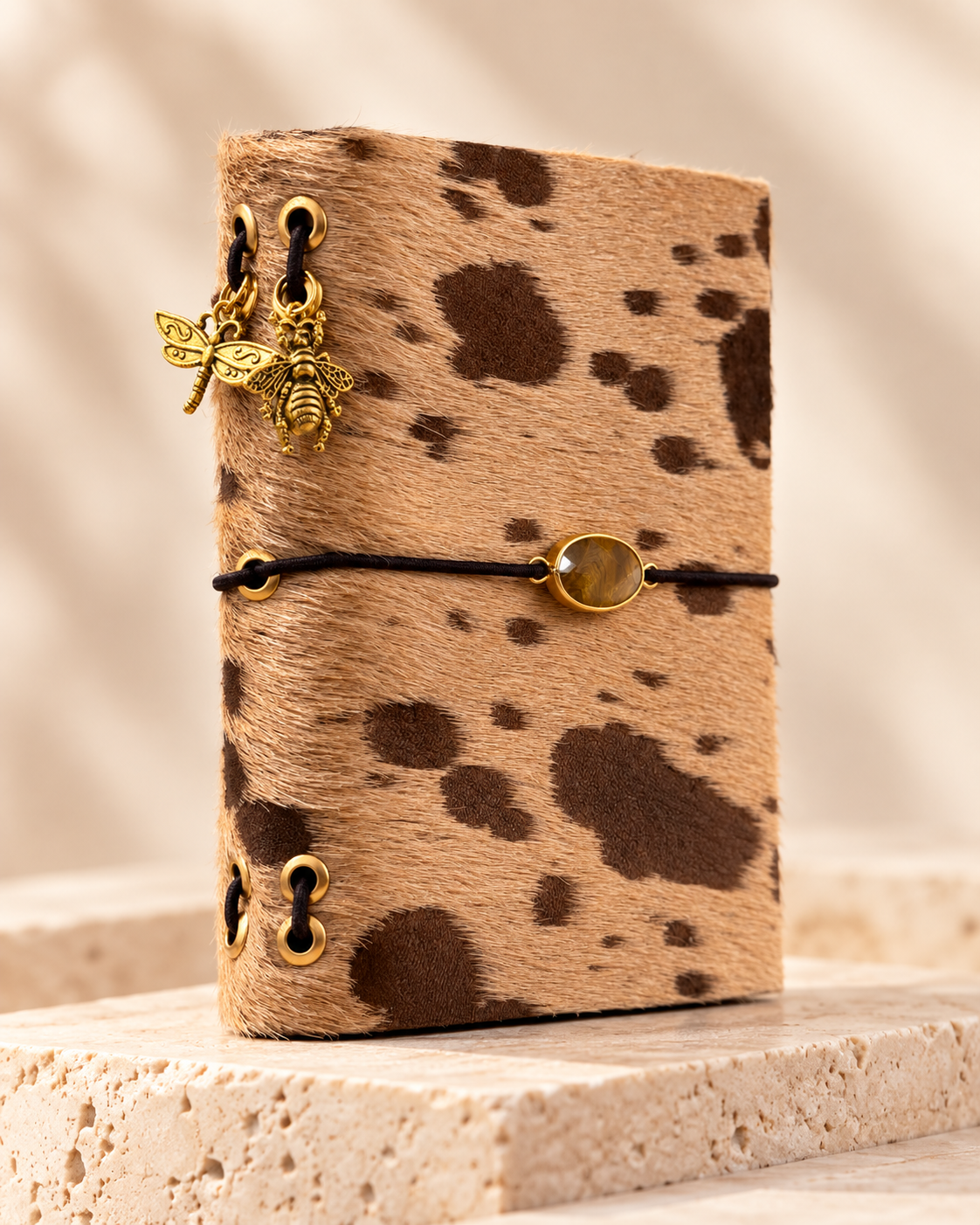 Aurelia Piccola — Genuine Spotted Cowhide Passport Holder