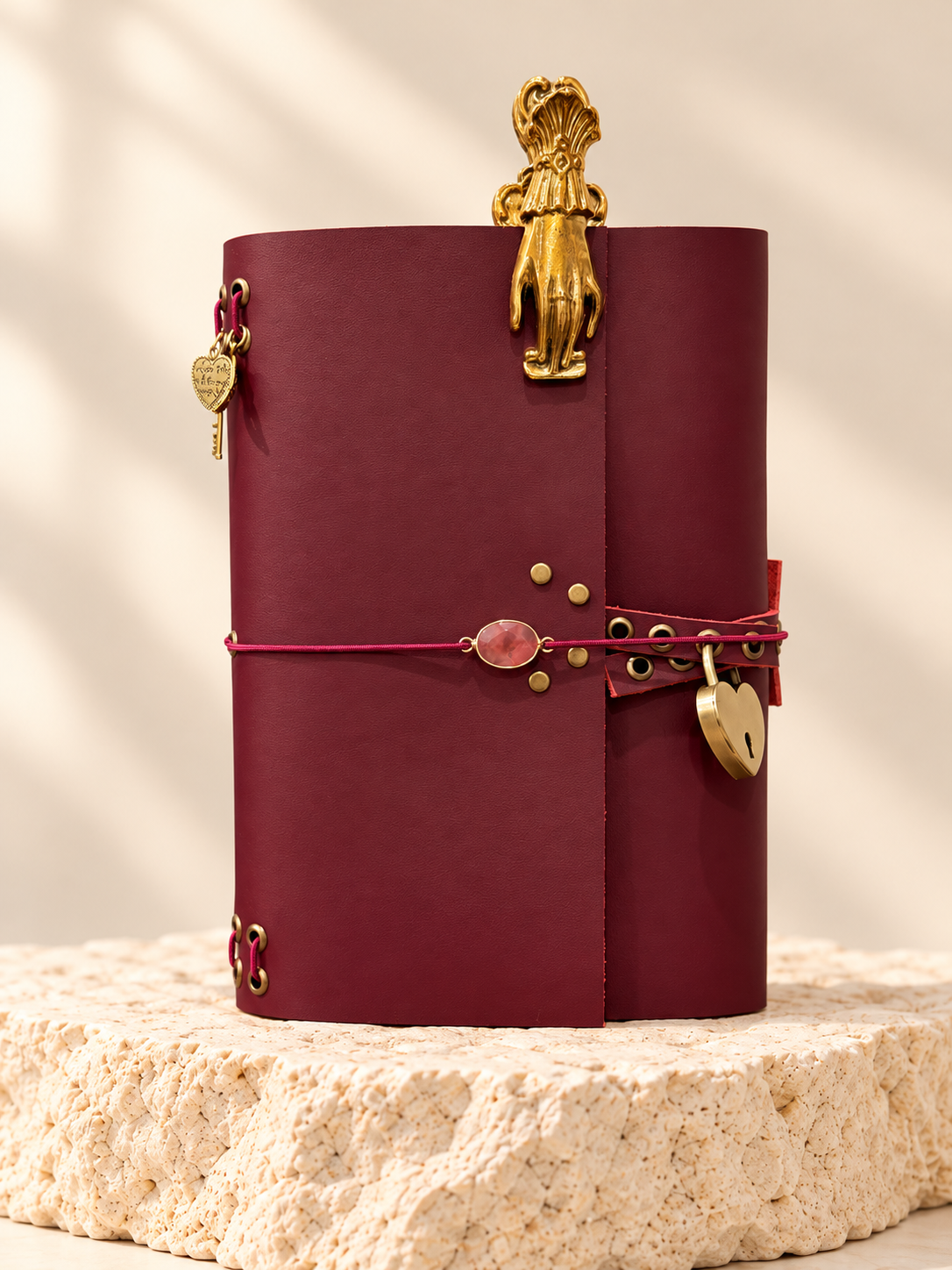 Vintage Gold Hand Journal Clip